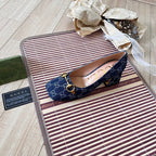 Gucci Horsebit Pump GG Canvas Azul .