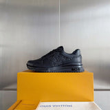 Louis Vuitton Monogram Leather Sneakers Black .