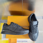 Louis Vuitton Monogram Leather Sneakers Black .