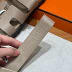 Hermès Chypre Sandal Couro Etoupe .