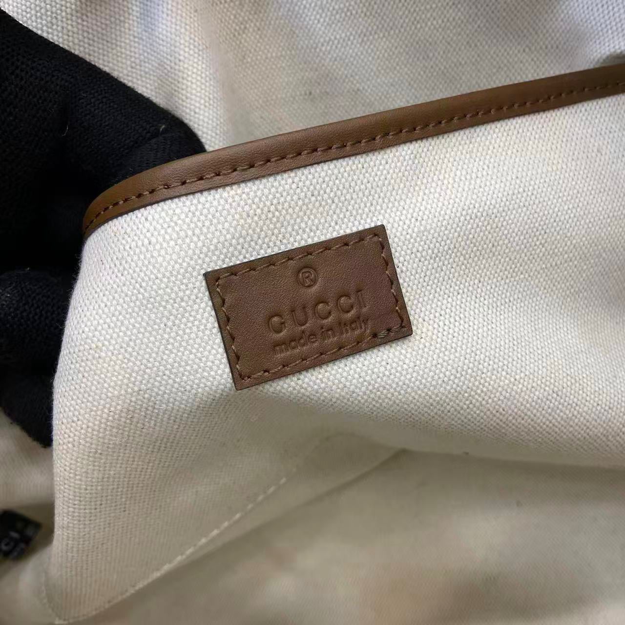Gucci GG Shoulder Bag Canvas Brown .