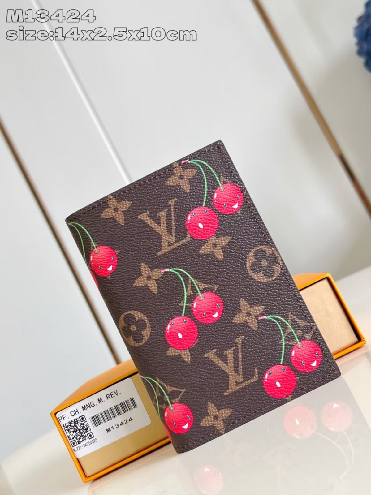 Louis Vuitton Passport Cover Monogram Cherry Print .