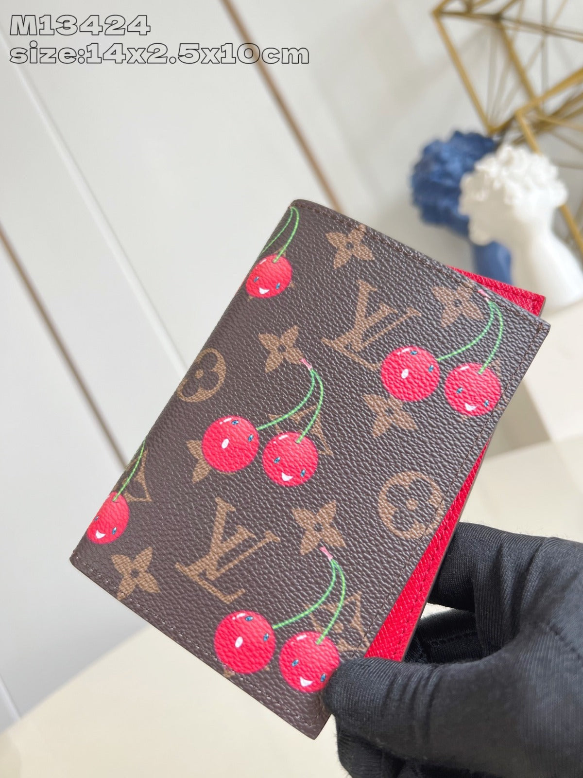 Louis Vuitton Passport Cover Monogram Cherry Print .