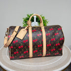 Louis Vuitton Keepall Bandoulière 45 Monogram Cherry .