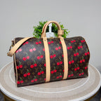 Louis Vuitton Keepall Bandoulière 45 Monogram Cherry .