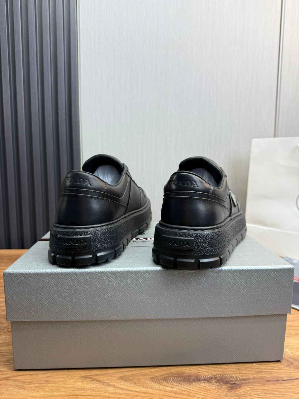 Prada Leather Sneaker Black