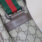 Gucci GG Supreme Web Messenger Bag Canvas Bege .