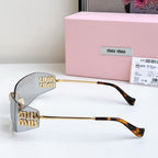 Óculos de sol Miu Miu Runway Gold Grey Lens .