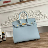 Hermès Birkin Bag Couro Blue Brume .