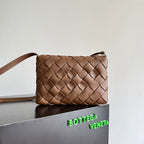 Bottega Veneta Cassette Intrecciato Leather Bag Caramel .