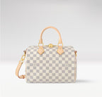 Bolsa Louis Vuitton Speedy Bandoulière 25 em canvas Damier Azur .