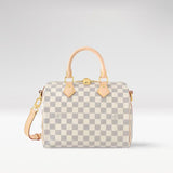 Bolsa Louis Vuitton Speedy Bandoulière 25 em canvas Damier Azur .