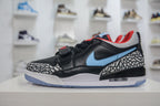 Jordan Tênis Air Legacy 312 Low na cor preta e Wolf Grey .