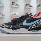 Jordan Tênis masculino Air Legacy 312 Low na cor preta e Wolf Grey .