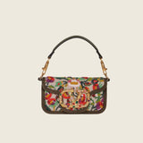 Bolsa Valentino Garavani Locò Small VLogo Bordada Floral Multicolor .