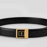 Cinto LA 66 em couro liso da Saint Laurent .