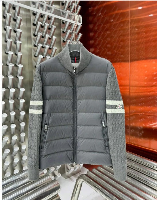 Moncler Padded Wool Zip-Up Cardigan .