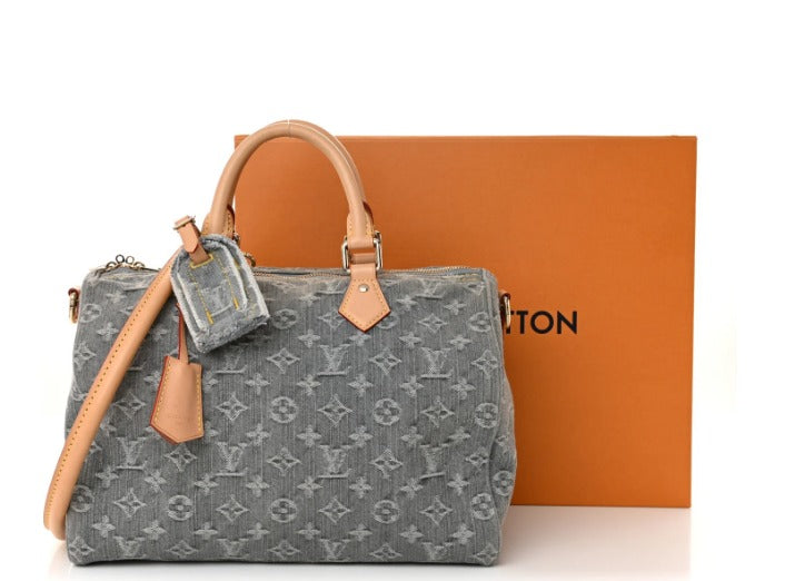 Louis Vuitton Speedy 30 B Soft Denim