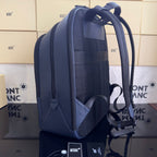 Mochila Montblanc Sartorial Azul-Marinho com 3 Compartimentos .