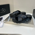 Chinelo Prada Crisscross Rubber Slides .