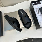Chinelo Prada Crisscross Rubber Slides .