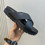 Chinelo Prada Crisscross Rubber Slides .