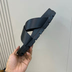 Chinelo Prada Crisscross Rubber Slides .