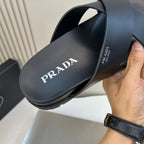 Chinelo Prada Crisscross Rubber Slides .