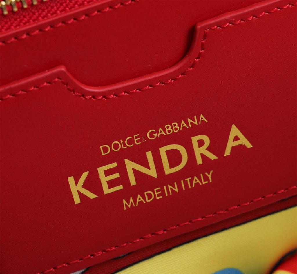 Dolce & Gabbana Kendra Small Raffia Tote Bag Red