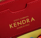 Dolce & Gabbana Kendra Small Raffia Tote Bag Red