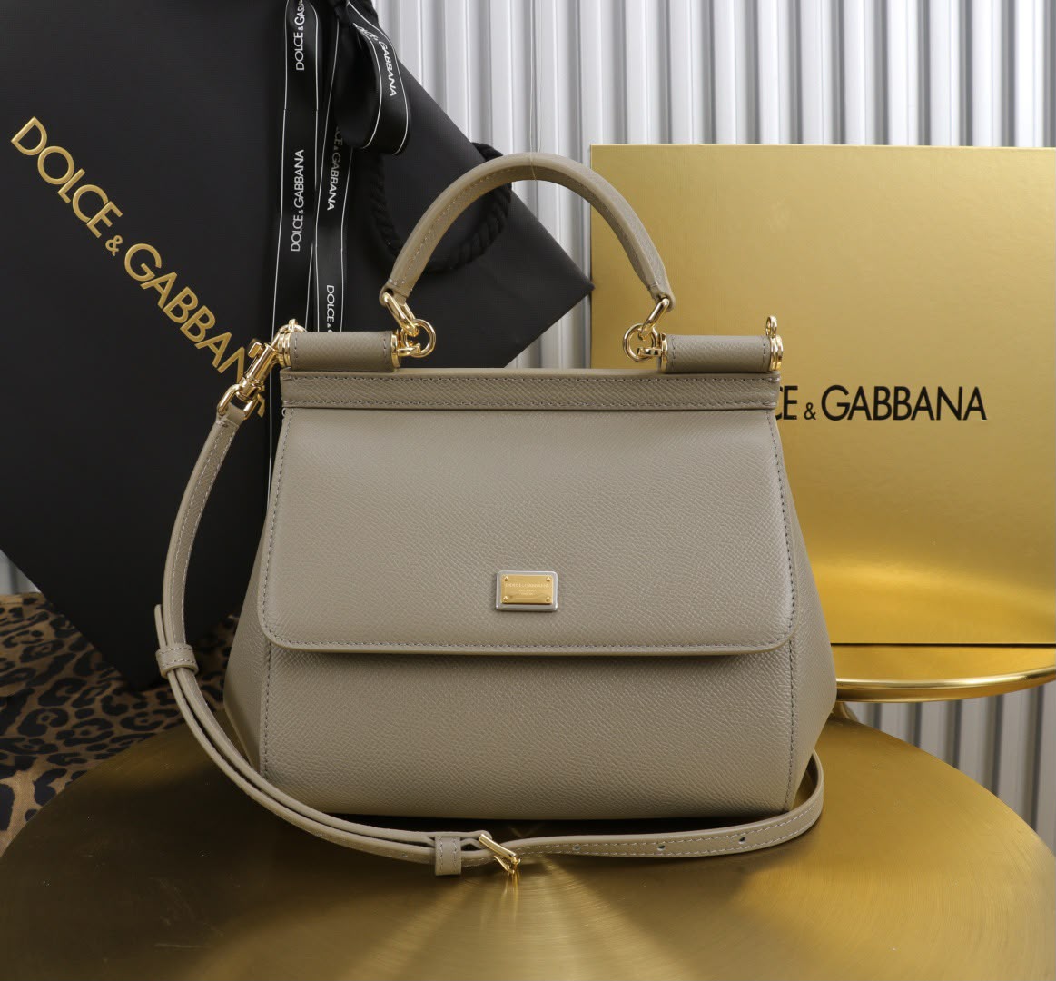 Dolce & Gabbana Sicily Small Handbag Taupe .