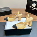 Chanel Scarpin Slingback Cap Toe