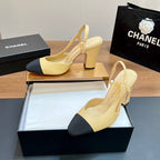 Chanel Scarpin Slingback Cap Toe
