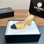 Chanel Scarpin Slingback Cap Toe