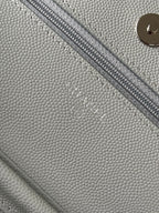 Chanel Wallet On Chain Grey Silver Hardware .