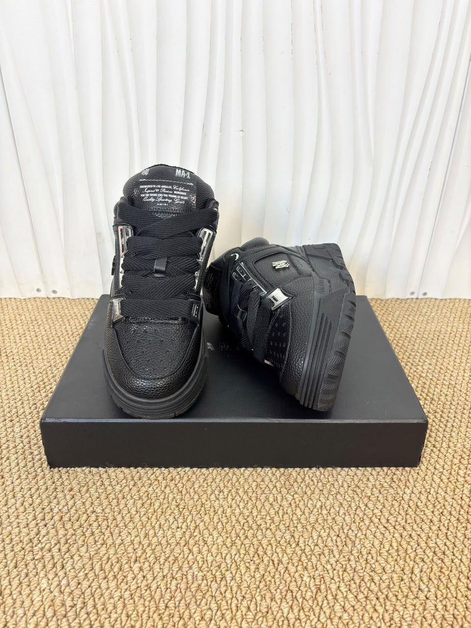 AMIRI MA-1 Black Leather (Triple Black) .