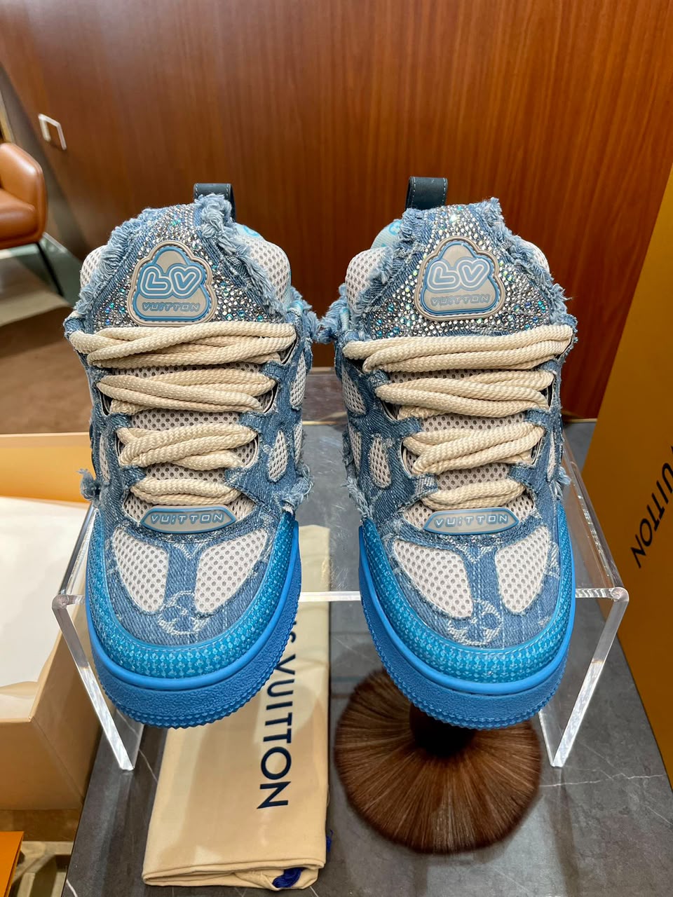 Louis Vuitton Skate "Blue Swarovski Monogram"