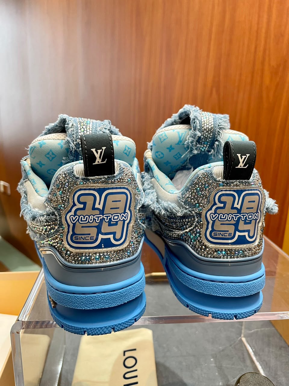 Louis Vuitton Skate "Blue Swarovski Monogram"