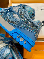 Louis Vuitton Skate "Blue Swarovski Monogram"