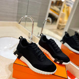 Hermes Air Mesh Bouncing Black White Suede