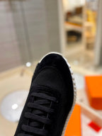 Hermes Air Mesh Bouncing Black White Suede