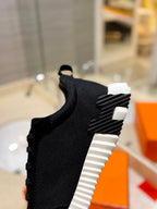 Hermes Air Mesh Bouncing Black White Suede