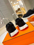 Hermes Air Mesh Bouncing Black White Suede
