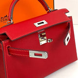 Bolsa Hermes Kelly 20 vermelha