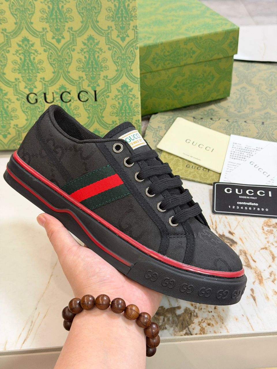 Tênis Gucci Off The Grid Tennis 1977 Preto .