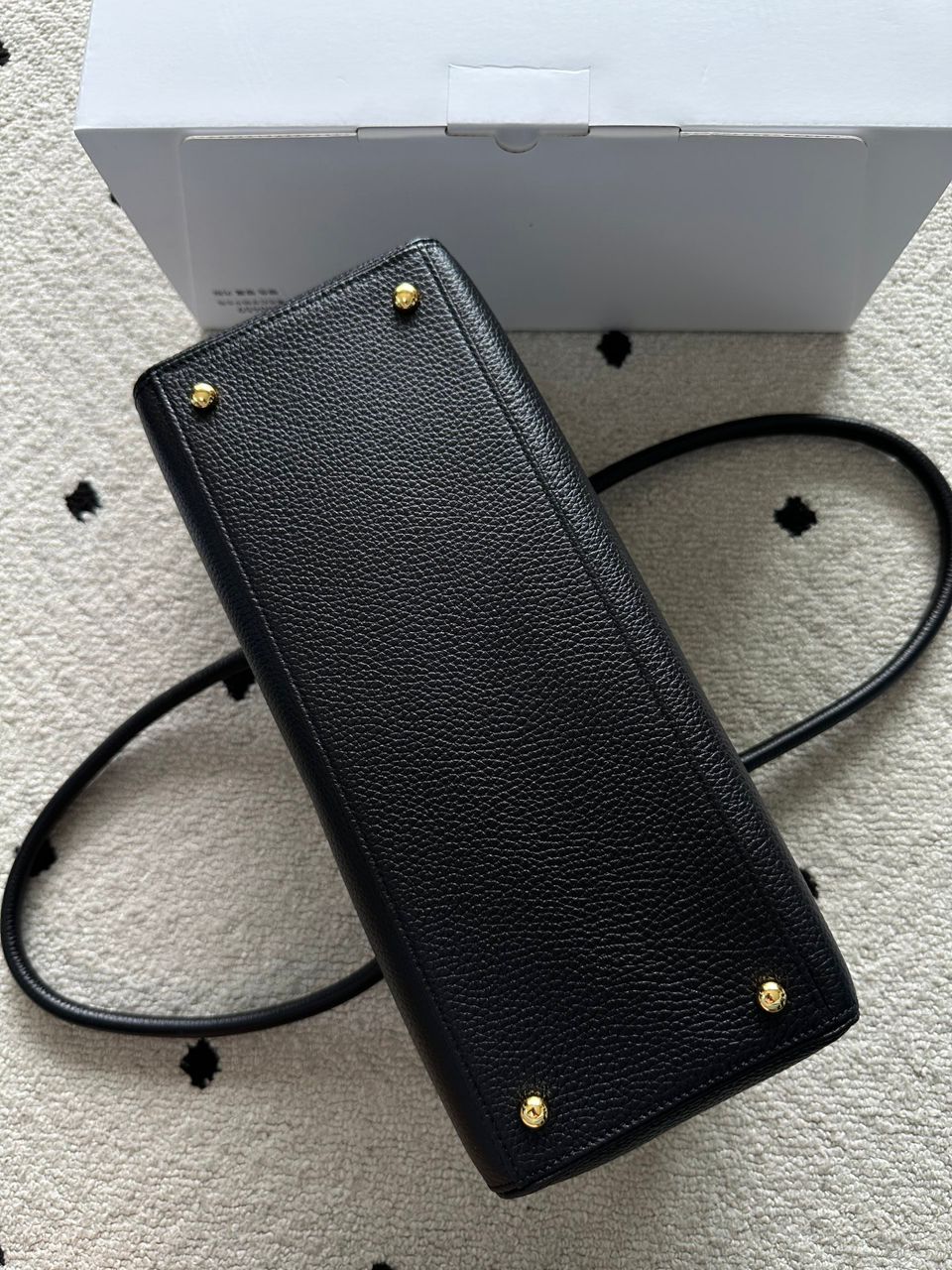 Chanel Executive Cerf Tote All Black Leather Gold Hardware .