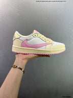 Air Jordan 1 Low Travis Scott muslin and shy pink