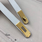 Cinto Hermes Kelly 17 White