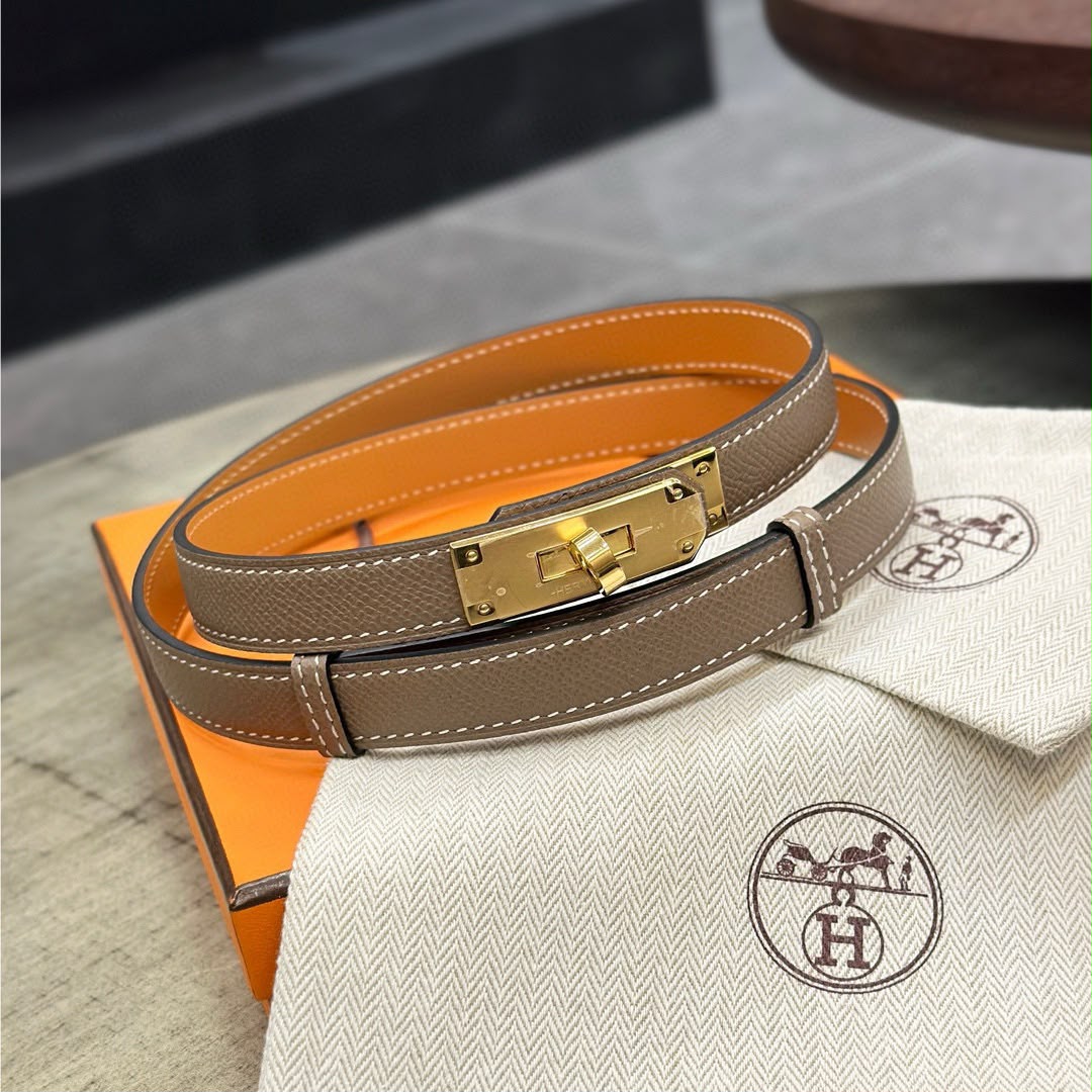 Cinto Hermes Kelly 17 Brown