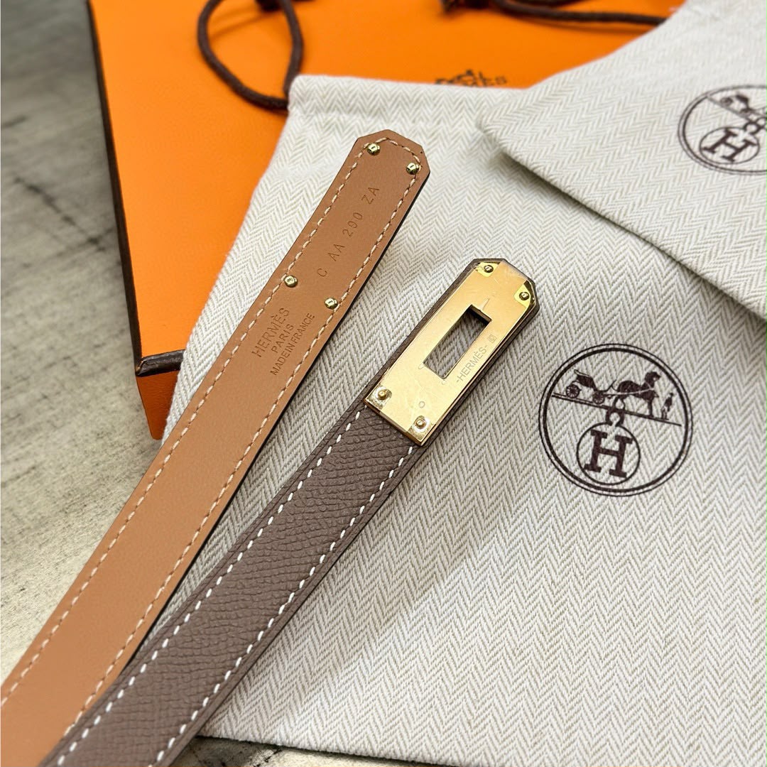 Cinto Hermes Kelly 17 Brown